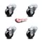 Service Caster 3 Inch Hard Rubber Wheel Swivel Bolt Hole Caster Set SCC-BH20S314-HRS-4 - alternate 4